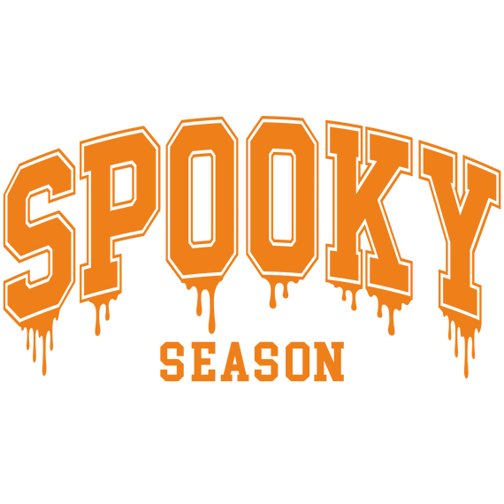 Dripping Spooky Season Orange